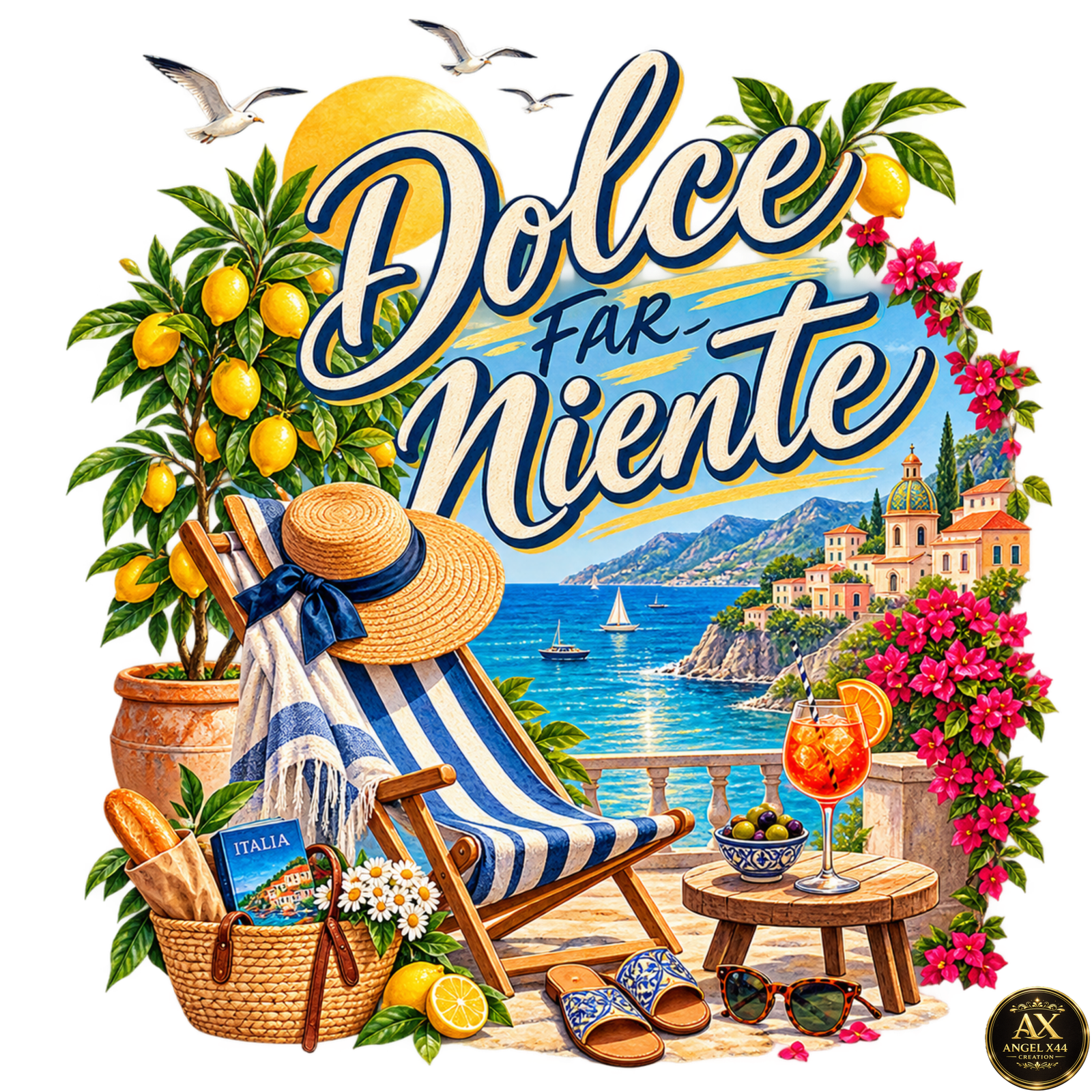 Design Dolce Far Niente în stil retro mediteranean
