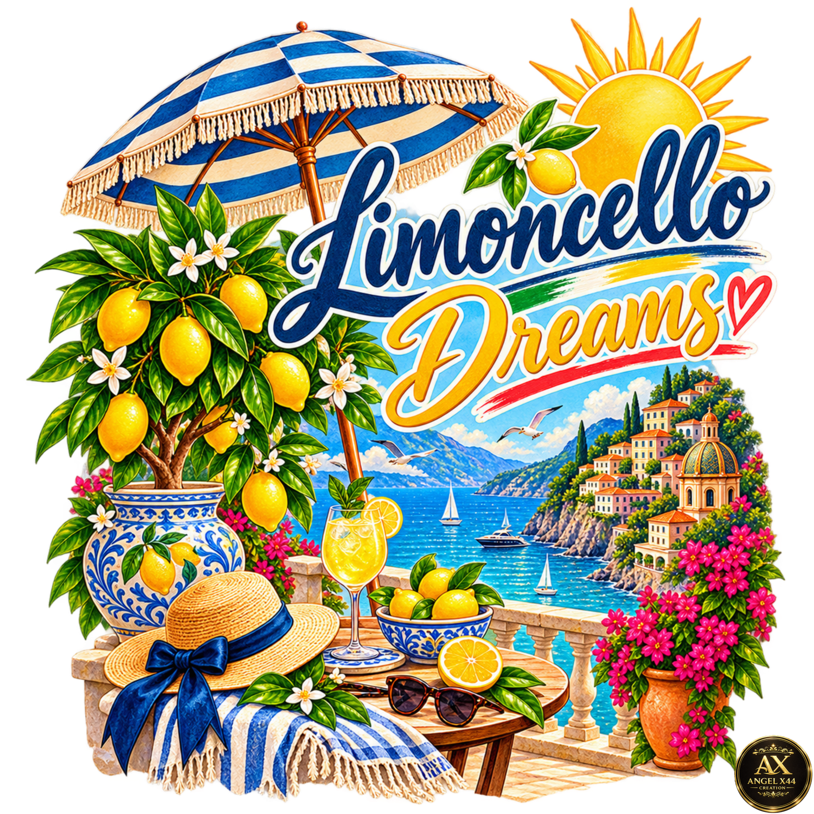 Design Limoncello Dreams cu lămâi și atmosferă mediteraneană