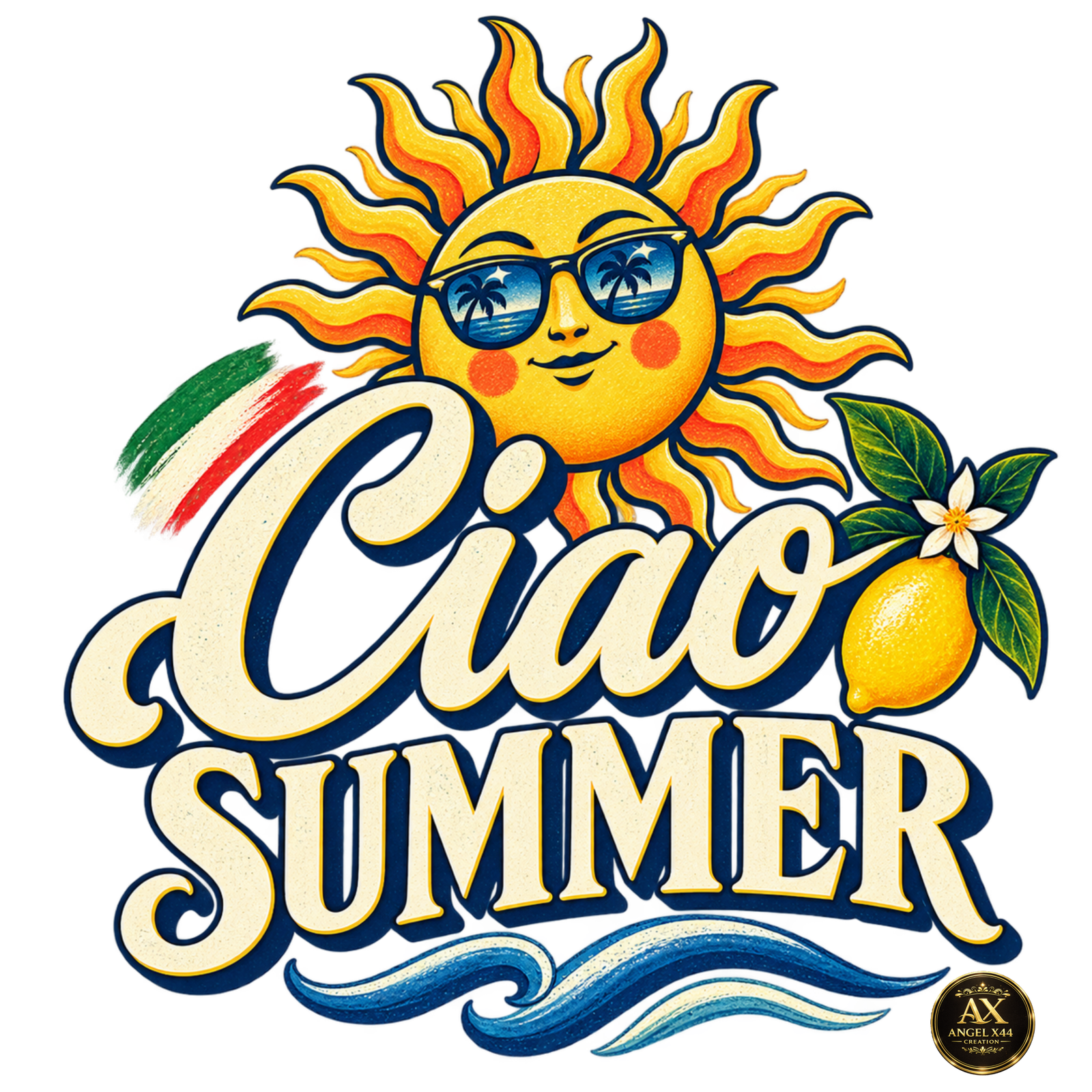 Design Ciao Summer cu influențe retro italiene