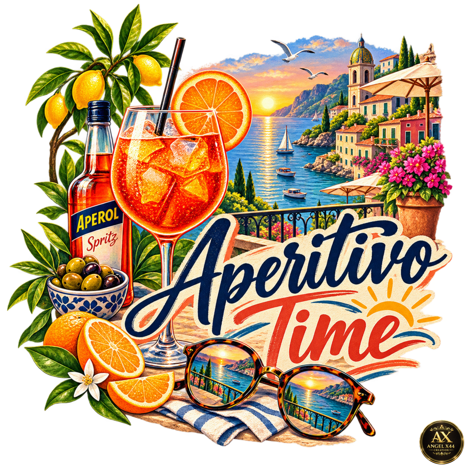 Design Aperitivo Time în stil retro italian