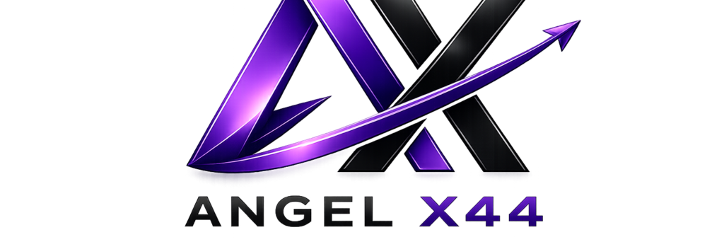 Logo oficial ANGEL X44 – studio creativ de design și produse personalizate
