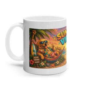 Cană ceramică Sunset Vibes cu design tropical ANGEL X44
