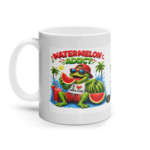 Cană ceramică albă 350 ml cu design Watermelon Addict – ANGEL X44