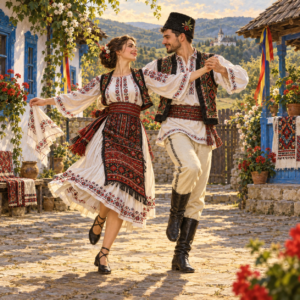 Hora inimilor, design inspirat de portul popular românesc