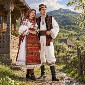 Mândrie oșenească, design inspirat de portul popular românesc