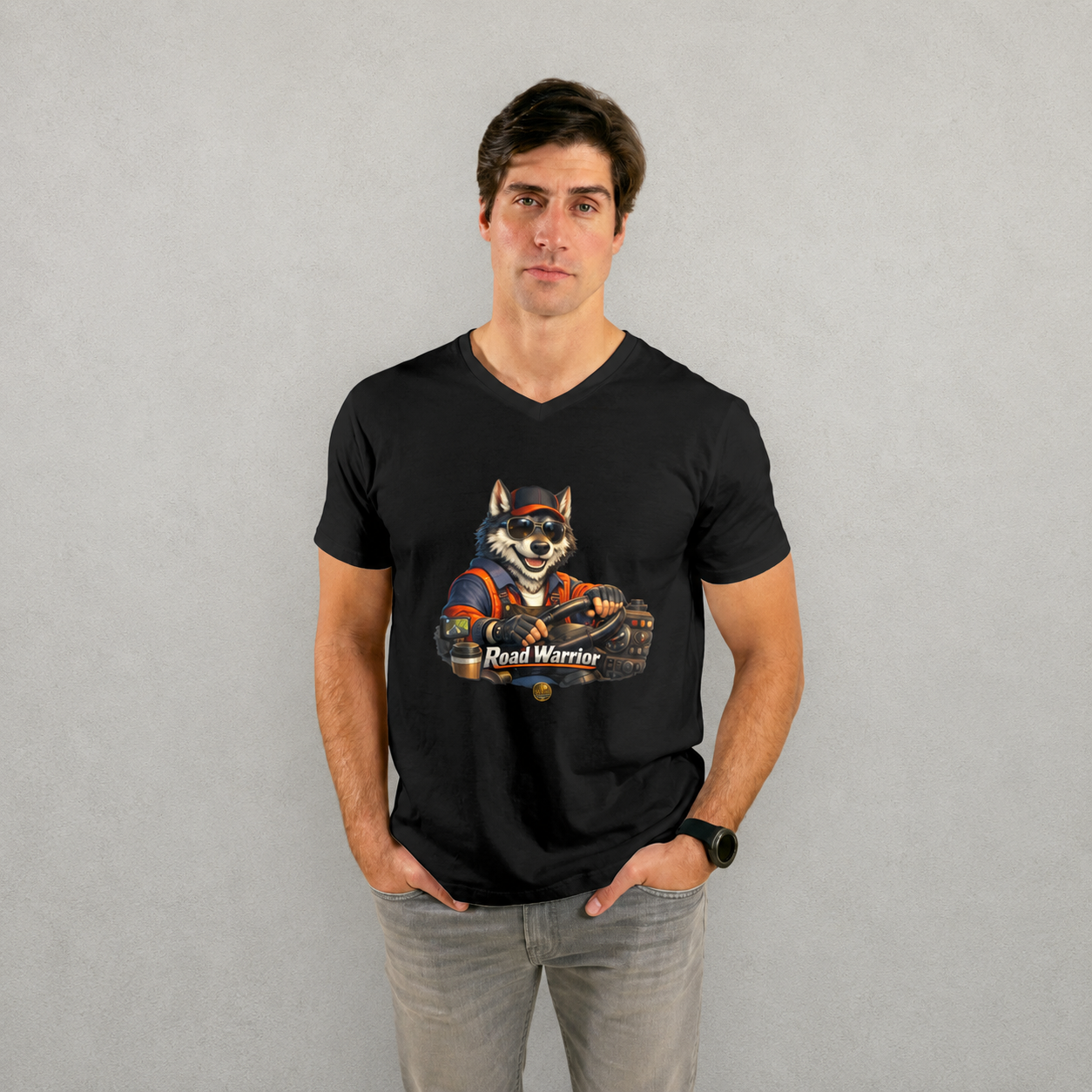 Tricou pentru șoferi – Road Warrior Tricou Road Warrior pentru șoferi și pasionații de călătorii pe șosea.