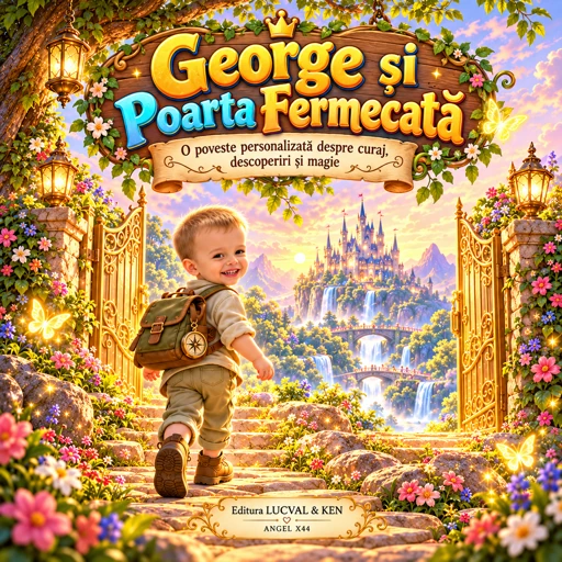 Coperta cărții George și Poarta Fermecată – model de carte personalizată ANGEL X44